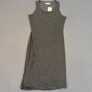 Stella Luce Dress Womens Sz XL Speckled Gray Sleeveless Sheath Midi Heather NWT